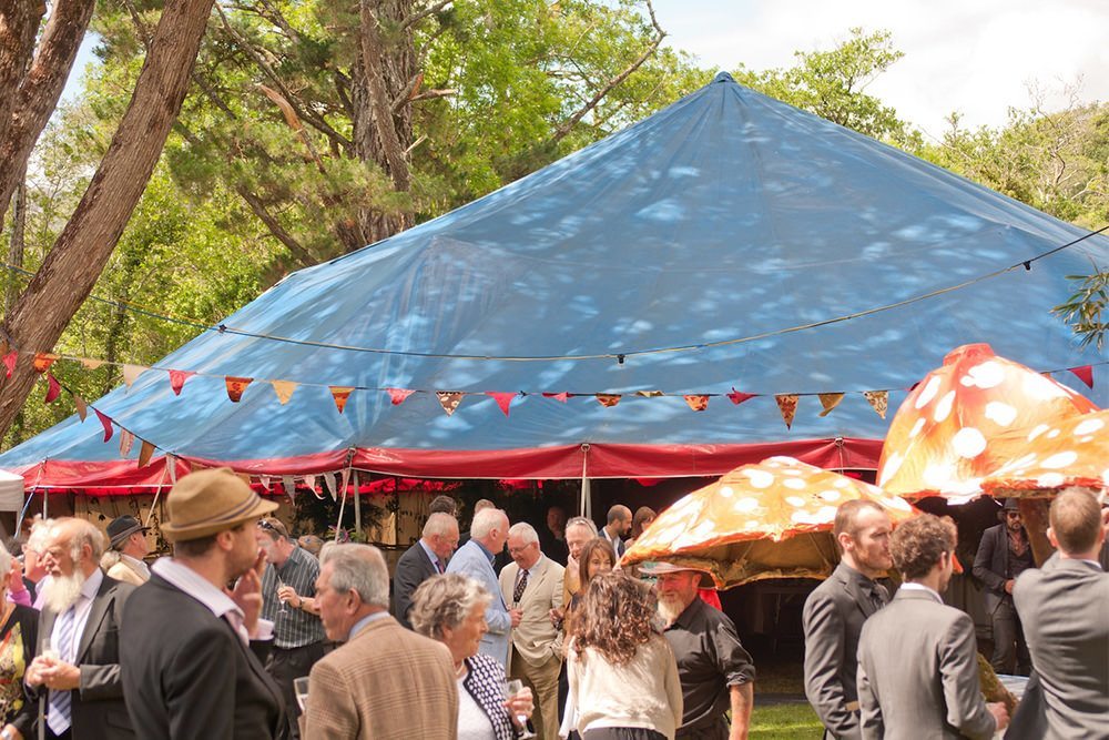 exterior photo of a big top marquee for outdoor music festivals and events