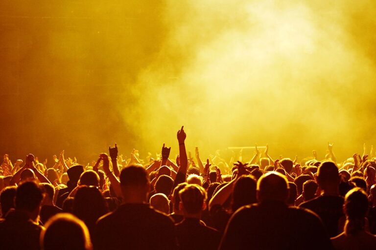 photo of music lovers enjoying a show at an outdoor music festival